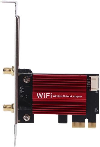 PCIE WiFi Card, 1200Mbps Wireless Speed 2.4G 5G Dual Band Bluetooth 4.0 PCIE Network Card with 2 10dBi Antennas, for 7 8 10 11 in Kuwait