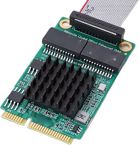 محول Mini PCIe Gigabit Ethernet، بطاقة شبكة مزدوجة المنفذ مع واجهات RJ45 لأجهزة الكمبيوتر الصناعية وأجهزة الكمبيوتر ذات اللوحة الواحدة in Kuwait