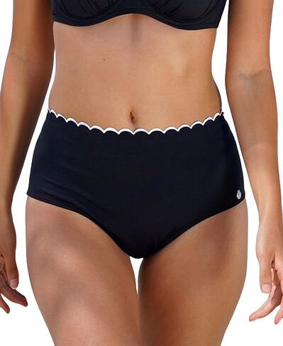 LASCANA Women's Scalloped High Waisted Bikini Swimsuit Bottom in Saudi Arabia