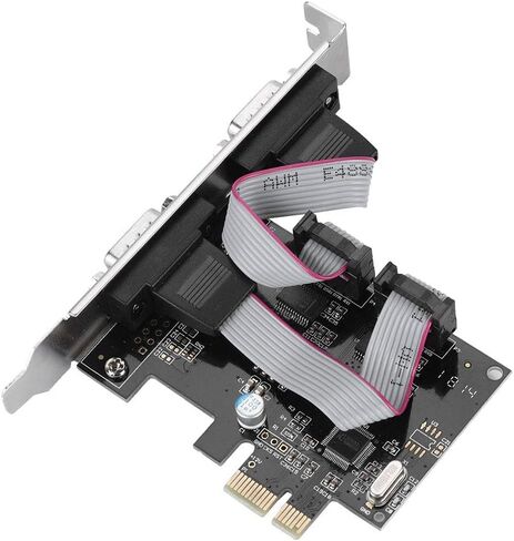 بطاقة محول المنفذ التسلسلي PCI Express إلى RS232، 2 منفذ PCIe إلى المحول التسلسلي، محول مزدوج كامل 2.5 جيجابت S مع التوصيل والتشغيل in Kuwait