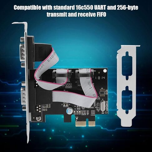 بطاقة محول المنفذ التسلسلي PCI Express إلى RS232، 2 منفذ PCIe إلى المحول التسلسلي، محول مزدوج كامل 2.5 جيجابت S مع التوصيل والتشغيل in Kuwait