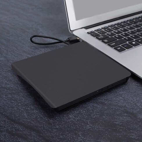 SUNGOOYUE USB 3.0 External CD Drive Enclosure Optical Drive Case Portable Plug and Play for Laptop with 5Gbps Transfer Rate Compatible 9.5mm HDD ODD (Black) in Kuwait