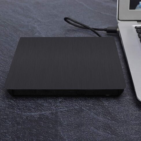 SUNGOOYUE USB 3.0 External CD Drive Enclosure Optical Drive Case Portable Plug and Play for Laptop with 5Gbps Transfer Rate Compatible 9.5mm HDD ODD (Black) in Kuwait