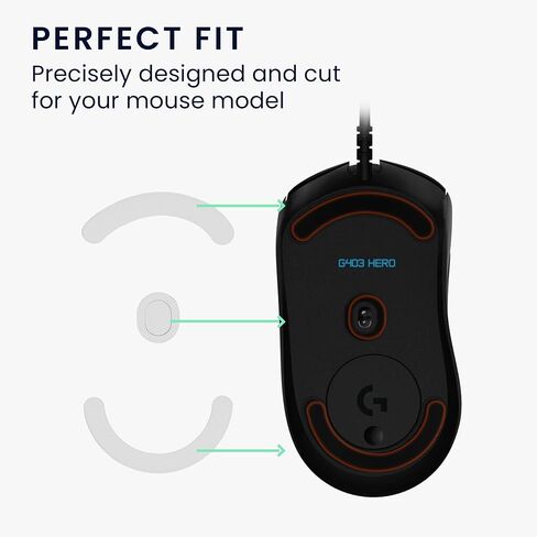 استبدال أقدام الماوس kwmobile متوافق مع ملصق التزلج على الجليد من Logitech G403 / G603 / G703 - أبيض in Kuwait
