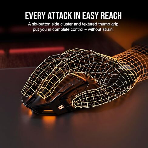 Corsair DARKSTAR RGB Wireless Gaming Mouse for MMO, MOBA - 26,000 DPI - 15 Programmable Buttons - Up to 80hrs Battery - iCUE Compatible - Black in Saudi Arabia