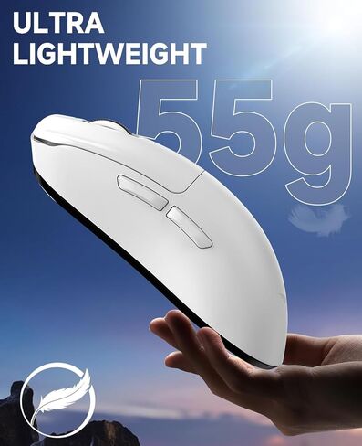 ماوس الألعاب اللاسلكي VGN Dragonfly F1 MOBA، خفيف الوزن 55 جرام، مستشعر بصري PAW3395 26K DPI، إحساس النقر باللمس الأمثل، ما يصل إلى 200 ساعة، دعم الاقتراع 4000 هرتز، ماوس الرياضات الإلكترونية، أبيض in Kuwait