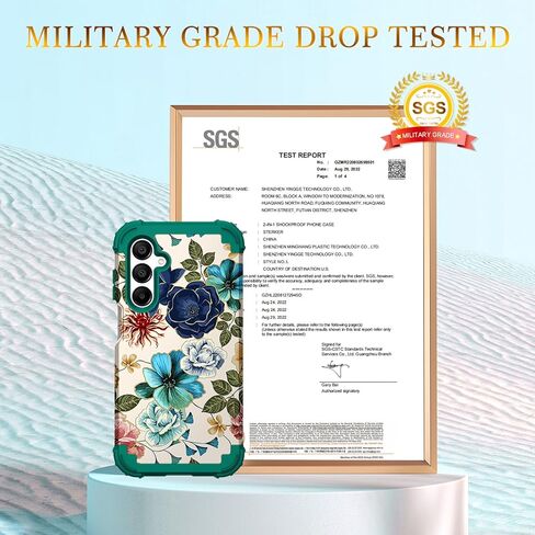 حافظة Hocase لهاتف Galaxy A16 5G، حماية شديدة التحمل ضد الصدمات من مطاط السيليكون الناعم + حافظة واقية هجينة من البلاستيك الصلب لهاتف Samsung Galaxy A16 5G (6.7") 2025 - زهور البط البري in Kuwait