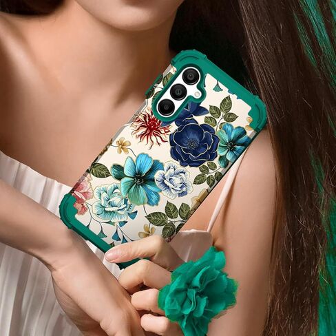 حافظة Hocase لهاتف Galaxy A16 5G، حماية شديدة التحمل ضد الصدمات من مطاط السيليكون الناعم + حافظة واقية هجينة من البلاستيك الصلب لهاتف Samsung Galaxy A16 5G (6.7") 2025 - زهور البط البري in Kuwait