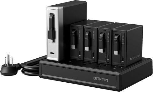 Gitryin Laptop Charging Station, 140W, 4 * 65W Retractable USB C Chargers, 10 Type C Ports with Cooling Power Strip, 400W Charging Hub in Kuwait