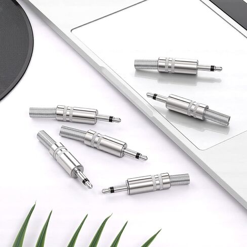 Headphone Jack Replacement 3.5mm Mono Plug 1/8 Inch Stereo Replacement Plug Jack, 6 PCS Metal Ts Mono Male Plugs Audio Cable Connector Adapter in Kuwait