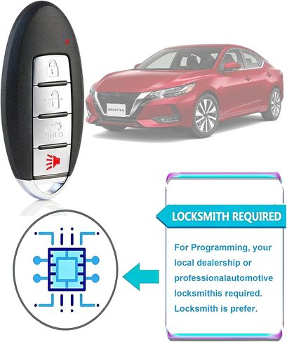 Smart Key Fob for Nissan Altima 2019-2021, Alliskeys Proximity Remote Control Key Fob Compatible wtih Nissan Altima 2019-2021 KR5TXN1 285E3-6CA1A S180144801 in Kuwait