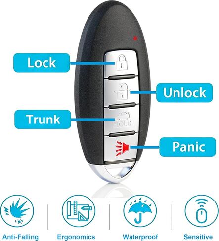 Smart Key Fob for Nissan Altima 2019-2021, Alliskeys Proximity Remote Control Key Fob Compatible wtih Nissan Altima 2019-2021 KR5TXN1 285E3-6CA1A S180144801 in Kuwait