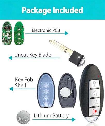 Smart Key Fob for Nissan Altima 2019-2021, Alliskeys Proximity Remote Control Key Fob Compatible wtih Nissan Altima 2019-2021 KR5TXN1 285E3-6CA1A S180144801 in Kuwait