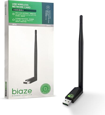 محول USB واي فاي للكمبيوتر الشخصي، بطاقة شبكة لاسلكية، 900 متر، هوائي عالي الكسب، متوافق مع أنظمة Windows 11/10/8.1/7/XP، أسود in Kuwait