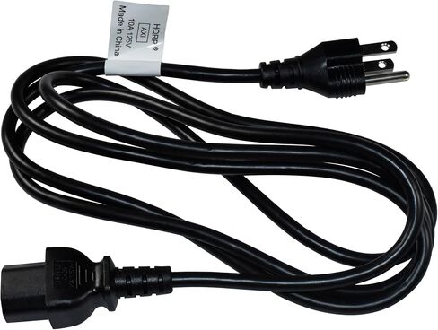 سلك طاقة تيار متردد بطول 6 أقدام من HQRP متوافق مع كابل Farberware FCP-240G FCP-280G FCP-412 PK1200SS، أسود in Kuwait