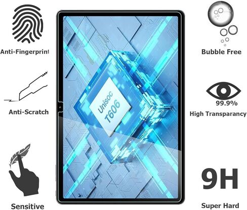 واقي شاشة زجاجي مكون من قطعتين لجهاز UMIDIGI G1 Tab / G2 Tab / G3 Tab مقاس 10.1 بوصة - طبقة من الزجاج المقسى صلابة 9H عالية الوضوح in Kuwait