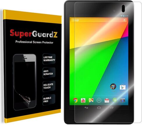 [عبوة من 3 قطع] لجهاز Google Nexus 7 (الجيل الثاني، إصدار 2013) - واقي شاشة فائق الوضوح SuperGuardZ، مضاد للخدش، مضاد للفقاعات in Kuwait