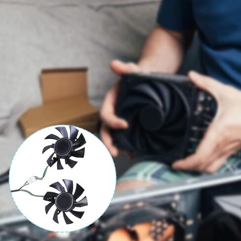 1 زوج 75 مللي متر بطاقة الرسومات التبريد VGA مروحة FD8015U12D 4Pin 12 فولت مبردات مروحة ل GTX1660Ti RTX2060 الألعاب OC in Kuwait