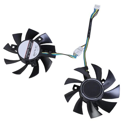 1 زوج 75 مللي متر بطاقة الرسومات التبريد VGA مروحة FD8015U12D 4Pin 12 فولت مبردات مروحة ل GTX1660Ti RTX2060 الألعاب OC in Kuwait