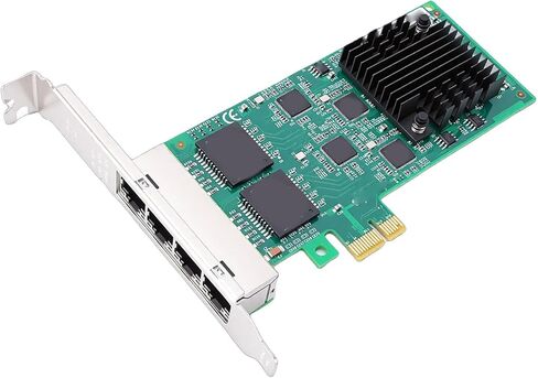 بطاقة شبكة LICAEVEY PCIE NIC، محول إيثرنت RJ45 x 4 PCI Express 2.1 x1 مع شريحة 82574، بطاقة شبكة PCIE لسطح المكتب in Kuwait