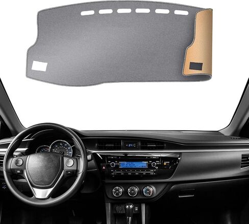 غطاء لوحة القيادة KEYOOG مناسب لسيارة to-yota Corolla 2013-2009 (لمحرك اليد اليسرى)، سجادة مضادة للوهج، وسادة مضادة للانزلاق وواقي من الشمس (أسود) in Kuwait