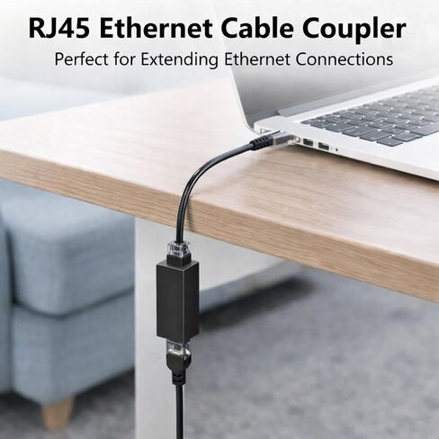 RJ45 Ethernet Coupler 10Gbps (3-Pack), Female to Female Ethernet Extender Adapter for Cat8 Cat7 Cat6 Cat5e Cat5 Cables, Aluminum Alloy High-Speed Connector in Kuwait