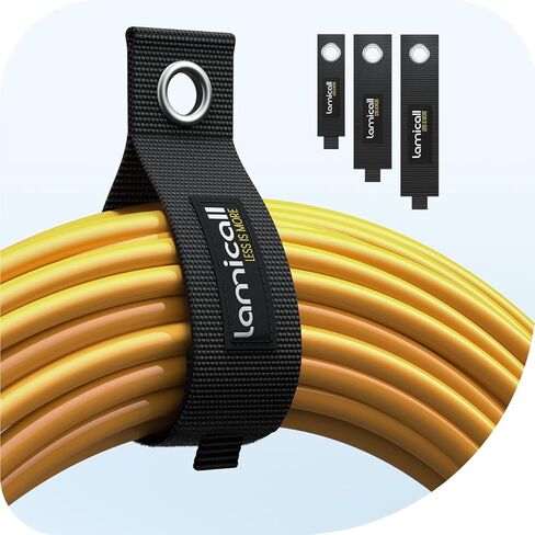 Lamicall Heavy-Duty Extension Cord Storage Straps - 3Pack Garage Storage Organizer, Durable Nylon Cord Holder Straps for Workshop RV Shed, 3 Sizes (10", 14", 18") for Tools Organization, Gifts for Men in Kuwait