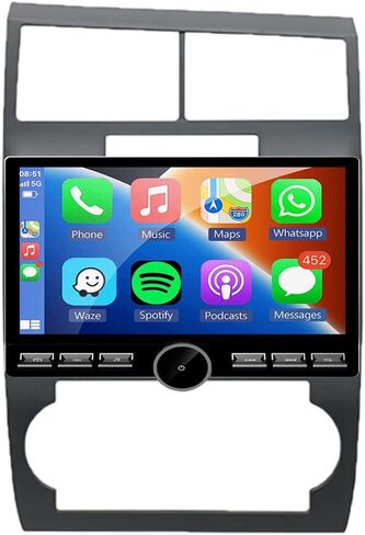Android 15 8-core 4+64GB for Dodge Charger Radio 2006 2007 Magnum Radio 2005 2006 2007 Car Stereo 10.8" Touchscreen GPS Navigation Android Auto Carplay Wireless DVD Player Head Unit in Kuwait