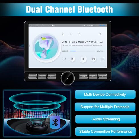 ستيريو راديو السيارة Junsun Qualcomm 8-Core لسيارة Dodge Ram 2013-2019 1500/2500/3500 (4GB RAM 64GB ROM)، شاشة لمس 10.6 بوصة HD IPS مدمجة 4G LTE مع Carplay لاسلكي Android Auto GPS WiFi BT SWC Manual AC in Kuwait