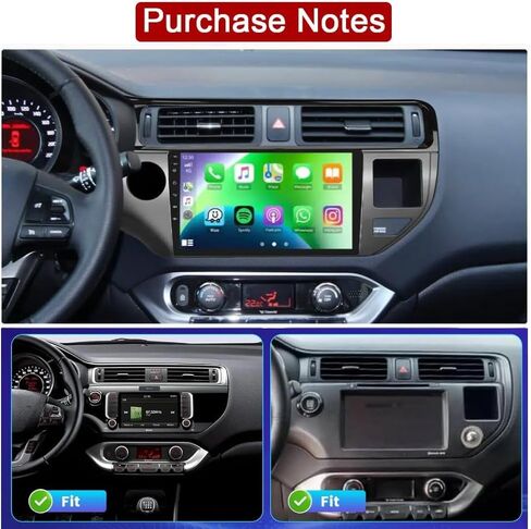 [2G+64G] ستيريو سيارة Android 15 لكيا ريو 2015 2016 2017 Carplay Android Auto، شاشة لمس 9 بوصة راديو GPS ملاحة بلوتوث واي فاي FM RDS EQ+كاميرا احتياطية AHD مجانية in Kuwait