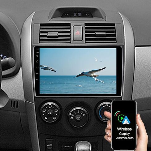 راديو ستيريو للسيارة Android 13 لسيارة Toyota Corolla 2009-2013 مع Carplay Android Auto، مشغل صوت للسيارة 9 بوصات مع شاشة لمس بلوتوث FM/RDS WiFi SWC Mirror Link GPS Navigation Head Unit in Kuwait