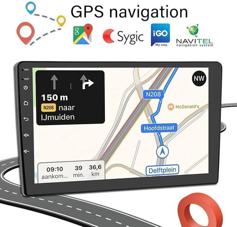 راديو ستيريو للسيارة Android 13 لسيارة Toyota Corolla 2009-2013 مع Carplay Android Auto، مشغل صوت للسيارة 9 بوصات مع شاشة لمس بلوتوث FM/RDS WiFi SWC Mirror Link GPS Navigation Head Unit in Kuwait