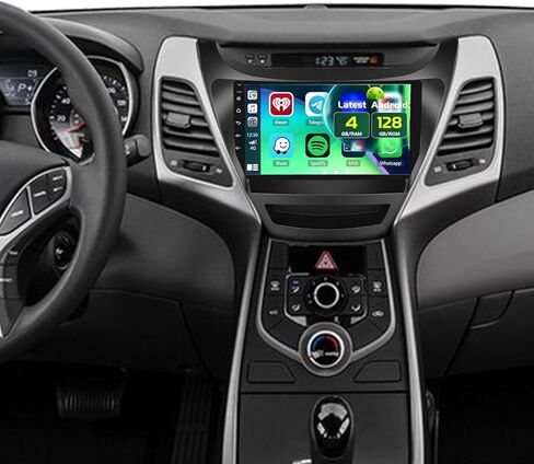 4+128GB Android 15 Car Stereo for Hyundai Elantra 2014-2016 Wireless Carplay Android Auto, 9 Inch Incell Touch Screen Car Stereo with GPS, Backup Camera, Bluetooth, FM/RDS, EQ, WiFi, SWC in Kuwait
