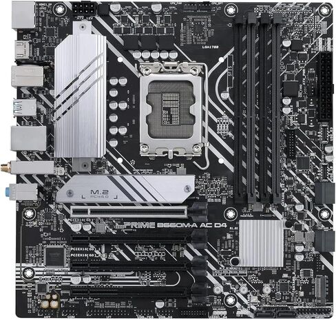 لوحة أم للكمبيوتر الشخصي تناسب ASUS Prime B660M-A AC D4 اللوحة الأم Intel B660 LGA 1700 DDR4 128GB PCIe 4.0 M.2 MATX دعم I9-14900 I5-14600 I5-13400 CPU in Kuwait