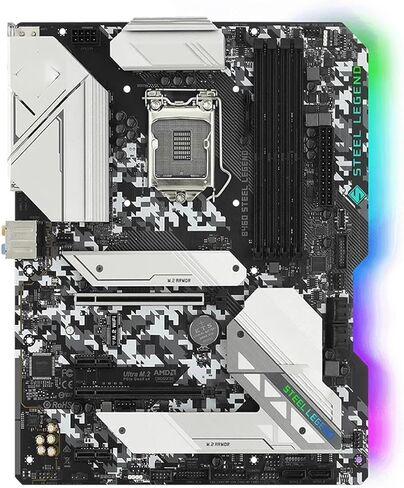 لوحة أم للكمبيوتر الشخصي مناسبة للوحة الأم ASRock B460 Steel Legend LGA 1200 تدعم I7-10700F 10400F 10100F CPU DDR4 128GB SATA 6Gb/s M.2 Micro ATX in Kuwait