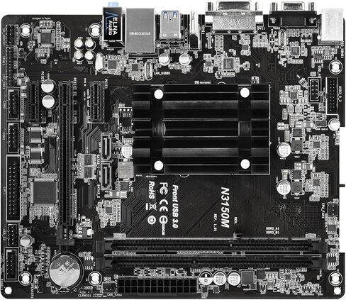 لوحة أم للكمبيوتر الشخصي تناسب ASROCK N3150M اللوحة الأم Intel رباعية النواة N3150 USB3.0 2×SATA III HDMI Micro ATX DDR3 16GB in Kuwait