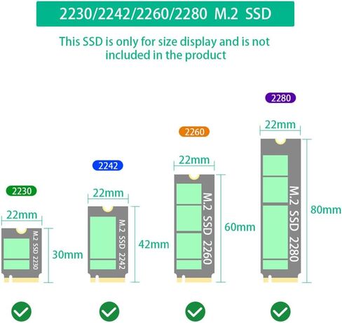 JMT M.2 NVMe SSD/SATA-Bus SSD to SFF-8643 and SATA Adapter 2 in 1 Combo for M.2 2230 2242 2260 2280 SSD in Kuwait