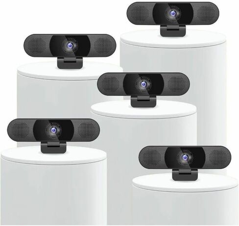 EMEET C980 Pro 4K - كاميرا ويب 3 في 1 قابلة للتوصيل والتشغيل مع عدسة 4K وأربعة ميكروفونات لتقليل الضوضاء ومكبرات صوت بقدرة 1 وات وغطاء خصوصية مغناطيسي. مجال رؤية قابل للتعديل من 60 درجة إلى 98 درجة مع تصحيح الإضاءة المنخفضة تلقائيًا in Kuwait