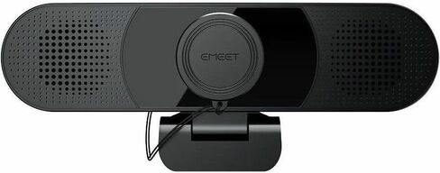 EMEET C980 Pro 4K - كاميرا ويب 3 في 1 قابلة للتوصيل والتشغيل مع عدسة 4K وأربعة ميكروفونات لتقليل الضوضاء ومكبرات صوت بقدرة 1 وات وغطاء خصوصية مغناطيسي. مجال رؤية قابل للتعديل من 60 درجة إلى 98 درجة مع تصحيح الإضاءة المنخفضة تلقائيًا in Kuwait