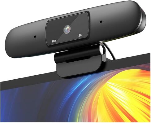 كاميرا ويب PUSOKEI 4K للكمبيوتر الشخصي، وكاميرا كمبيوتر USB HD مع ميكروفون لتقليل الضوضاء، والتركيز التلقائي PDAF، وتصحيح الضوء التلقائي، وتعويض الإضاءة المنخفضة، للاجتماعات عبر الإنترنت، والبث المباشر in Kuwait