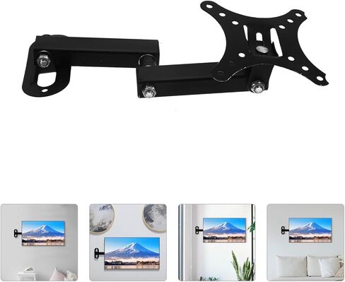 Balacoo Adjustable 14-27 Inch Monitor Wall Mount Bracket for Computer Screens and Tvs, Fixed No-Drill Screen Holder Compatible with Flat Panel Displays, Home Office Wall Display Stand in Kuwait