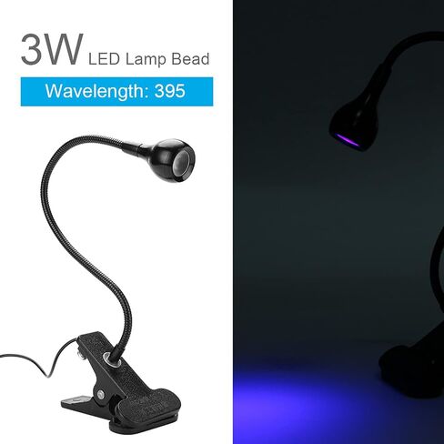 مصباح غراء Dan&Dre USB 3W، ضوء LED أرجواني، USB مع مشبك/حامل ومفتاح لإصلاح الهاتف in Kuwait