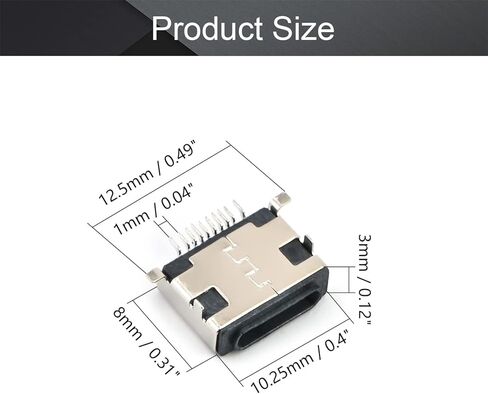 8 قطعة أنثى المقبس وصلة مرفاع 10 دبوس PCB موصل لشحن الهاتف ، إصلاح استبدال محول ، WuJuntool in Kuwait