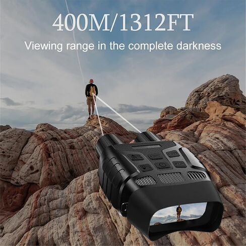 مناظير رؤية ليلية رقمية بشاشة 2.3 بوصة، تكبير رقمي 8X نظارات رؤية ليلية 4K، مناظير بالأشعة تحت الحمراء قابلة للتعديل بـ 7 مستويات مع صورة 36 ​​ميجابكسل وبطاقة 32 جيجابايت للصيد والتخييم والسفر in Kuwait