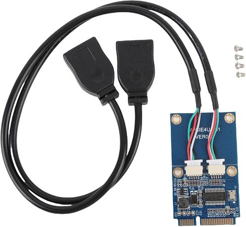Dioche MPCIe إلى USB بطاقة محول توسيع منفذ USB 2.0 مزدوج لأجهزة الكمبيوتر المحمولة محول نقل بيانات عالي السرعة للأجهزة الخارجية MPCIe مدمج إلى محول مزدوج لتعزيز in Kuwait