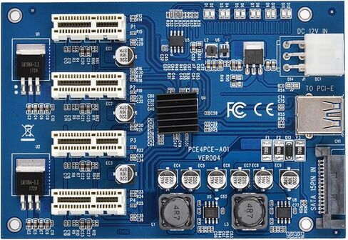 موسع محول HEEPDD PCIe USB3.0، بطاقة توسيع PCIe 1X إلى 4X لترقية سطح المكتب وعشاق التكنولوجيا موسع محول USB3.0، مستلزمات كمبيوتر Nan فعالة in Kuwait
