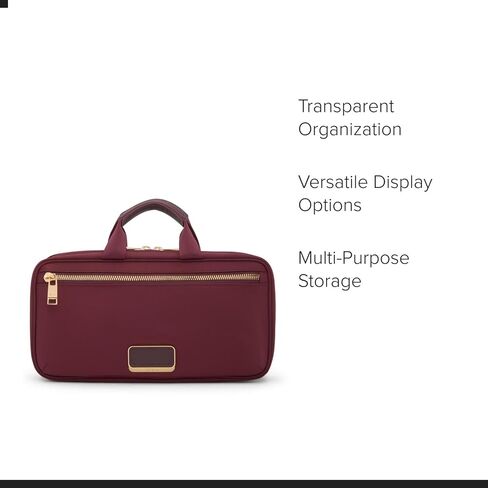 TUMI - Voyageur Madeline Cosmetic Bag - Women's Travel Makeup Toiletry Case, Lightweight with Zip Pockets and Metal Hanger - Small, Wine in Saudi Arabia