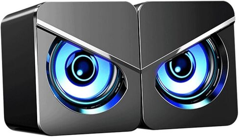 USB Wired Computer Speakers with Deep Bass for Desktop and Laptop, External Loudspeaker Box for Home Office and Gaming, USB Charging Powered Surround Sound Audio in Kuwait