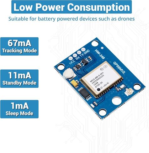 5-Pack GY-NEO6MV2 NEO-6M وحدة التحكم في الطيران GPS 3V-5V مع هوائي سيراميك فائق لـ Arduino EEPROM APM 2.5 in Kuwait