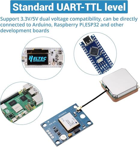 5-Pack GY-NEO6MV2 NEO-6M وحدة التحكم في الطيران GPS 3V-5V مع هوائي سيراميك فائق لـ Arduino EEPROM APM 2.5 in Kuwait
